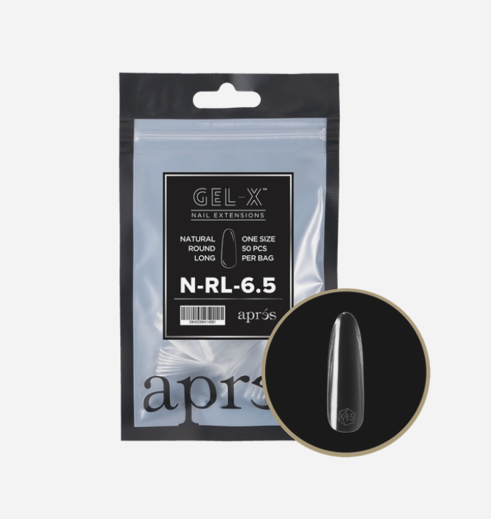 Natural Long Round 2.0 Refill Tips Size #6.5 By Apres