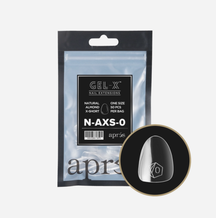 Natural Extra Short Almond 2.0 Refill Tips Size #0 By Apres