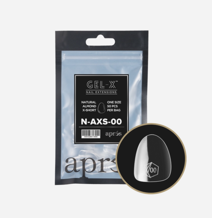 Natural Extra Short Almond 2.0 Refill Tips Size #00 By Apres