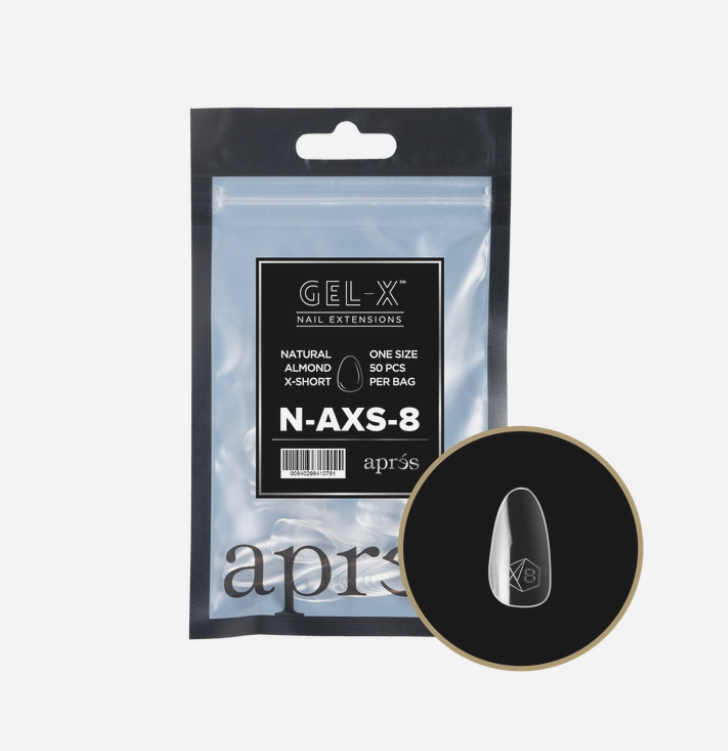Natural Extra Short Almond 2.0 Refill Tips Size #8 By Apres
