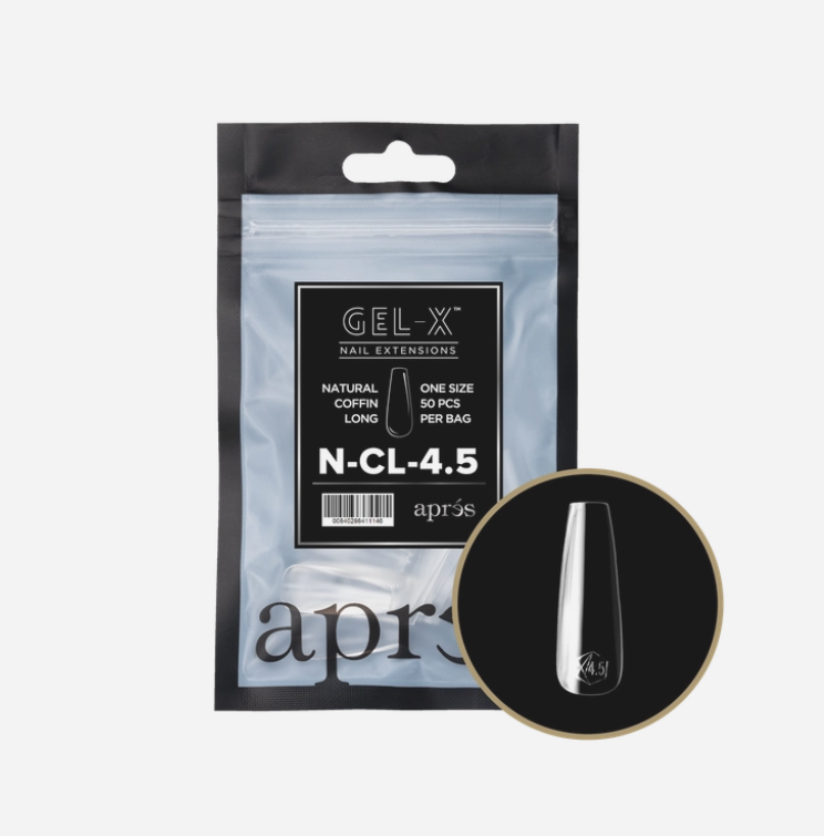 Apres Gel-X Refill Tips 2.0 (50pcs) - Natural Long Coffin