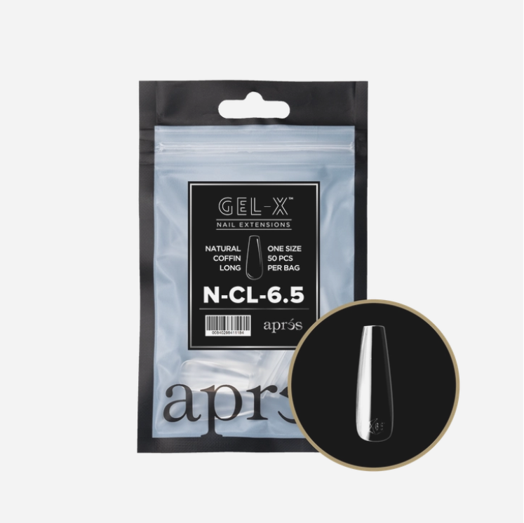 Natural Long Coffin 2.0 Refill Tips Size #6.5 By Apres