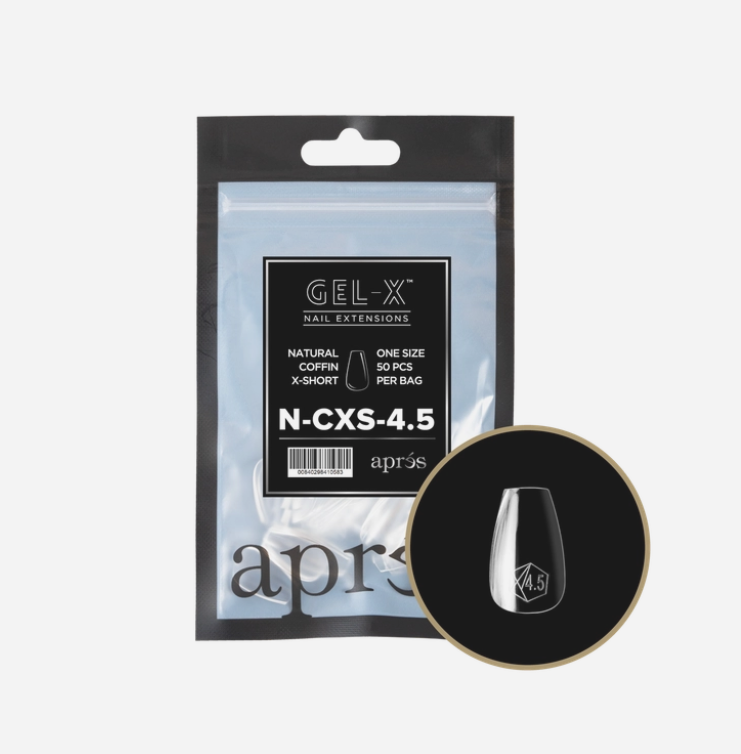 Apres Gel-X Refill Tips 2.0 (50pcs) - Natural Extra Short Coffin