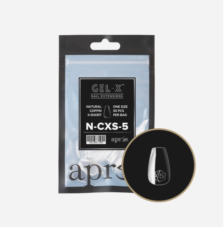 Apres Gel-X Refill Tips 2.0 (50pcs) - Natural Extra Short Coffin