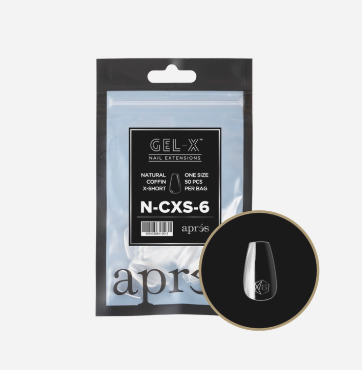 Apres Gel-X Refill Tips 2.0 (50pcs) - Natural Extra Short Coffin