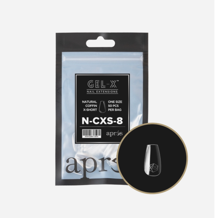 Natural Extra Short Coffin 2.0 Refill Tips Size #8 By Apres