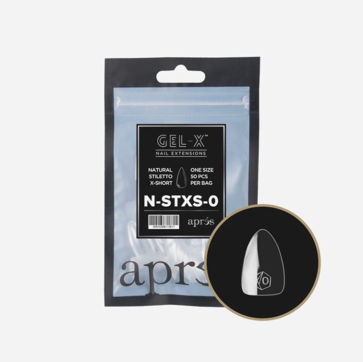 Apres Natural Gel-X Extra Short Stiletto 2.0 Tips 50pc #0