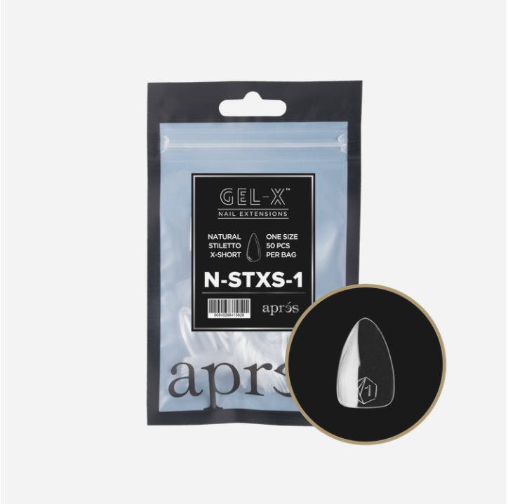 Apres Natural Gel-X Extra Short Stiletto 2.0 Tips 50pc #1