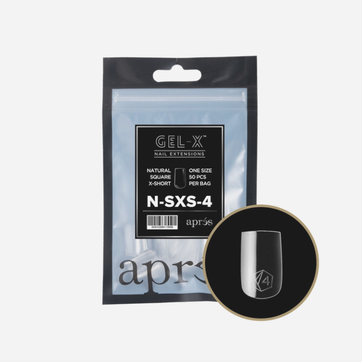 Apres Gel-X Refill Tips 2.0 (50pc) - Natural Extra Short Square #4