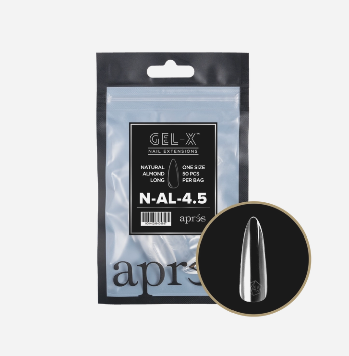 Natural Long Almond 2.0 Refill Tips Size #4.5 By Apres
