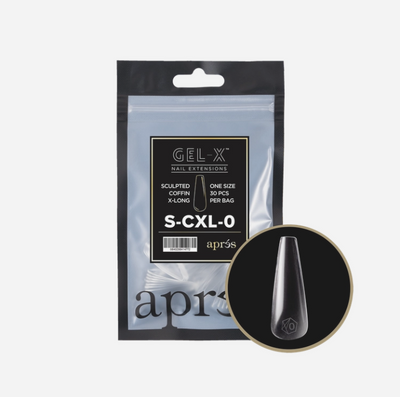 Apres Sculpted Gel-X Extra Long Coffin Tips 30pc #0