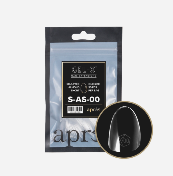 Sculpted Short Almond 2.0 Refill Tips Size #00 By Apres 