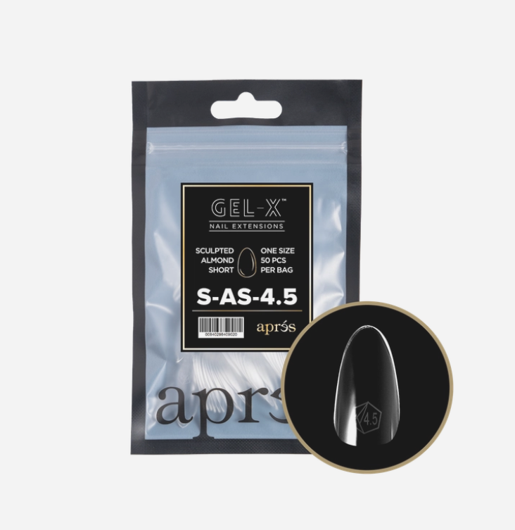 Sculpted Short Almond 2.0 Refill Tips Size #4.5 By Apres 