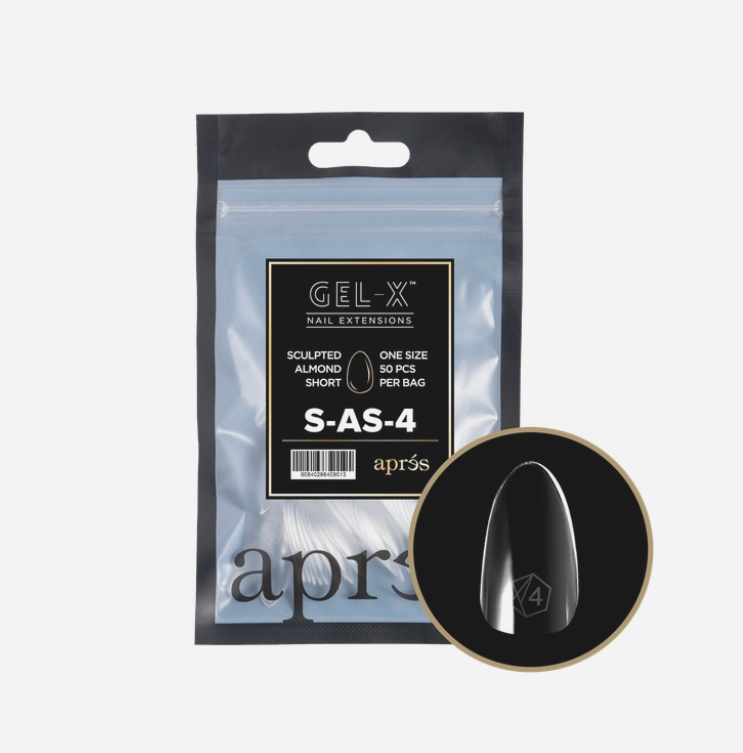 Sculpted Short Almond 2.0 Refill Tips Size #4 By Apres 