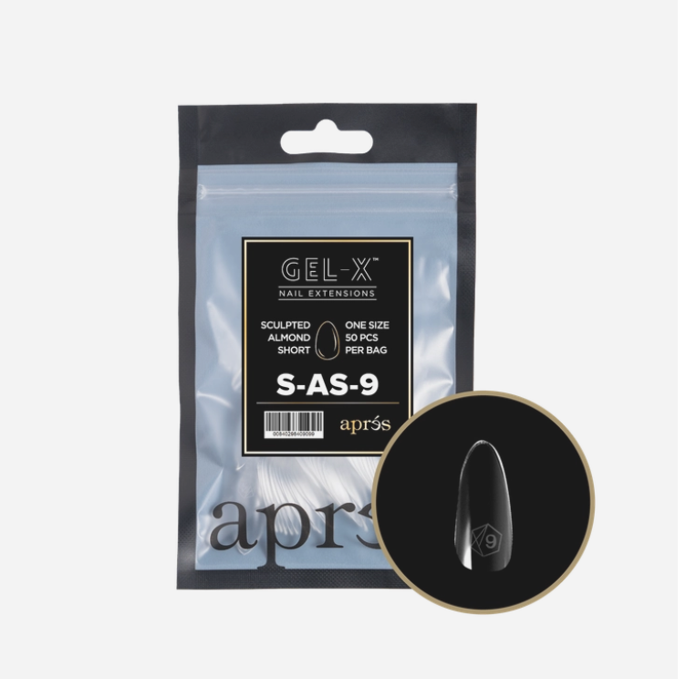 Sculpted Short Almond 2.0 Refill Tips Size #9 By Apres 