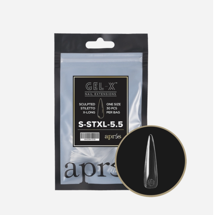 Apres Sculpted Gel-X Extra Long Stiletto Tips 30pc #5.5
