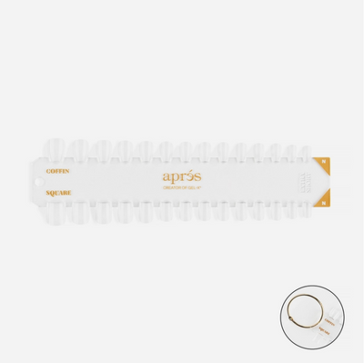 Apres Gel-X Tip Swatch: Natural Extra Short Coffin/Square