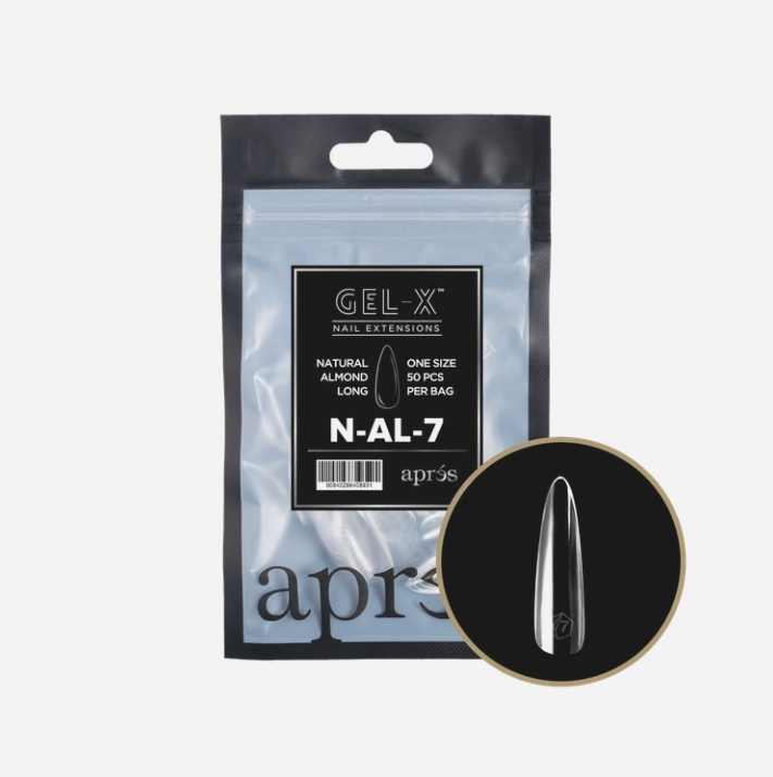 Natural Long Almond 2.0 Refill Tips Size #7 By Apres
