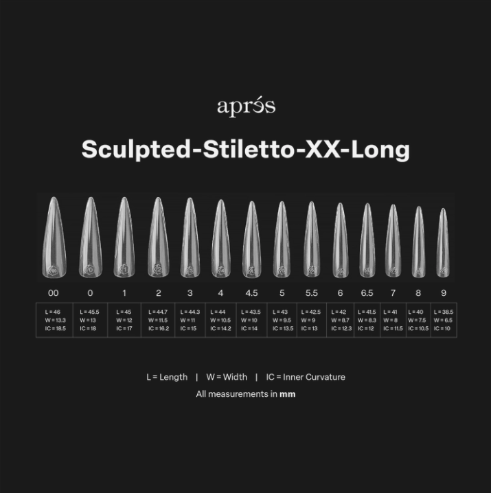 Apres Gel-X Tips 2.0 (420pc) - Sculpted XXLong Stiletto ex1