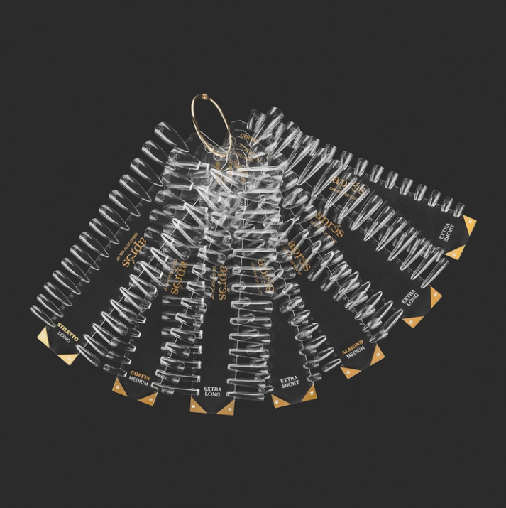 Apres Gel-X Tip Swatch: Natural Extra Short Almond/Round bundle