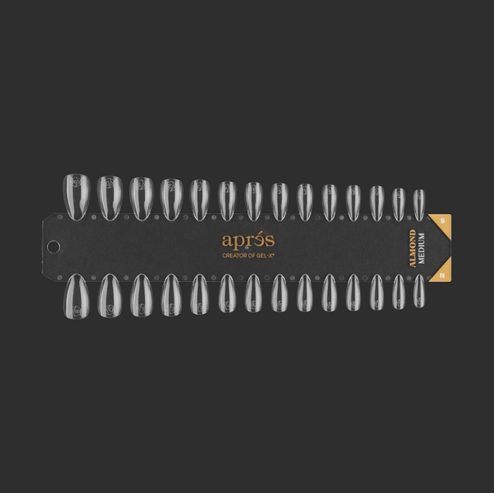 Apres Gel-X Tip black Swatch: Natural/Sculpted Medium Almond