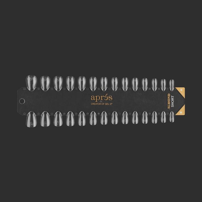 Apres Gel-X Tip black Swatch: Natural/Sculpted Short Almond