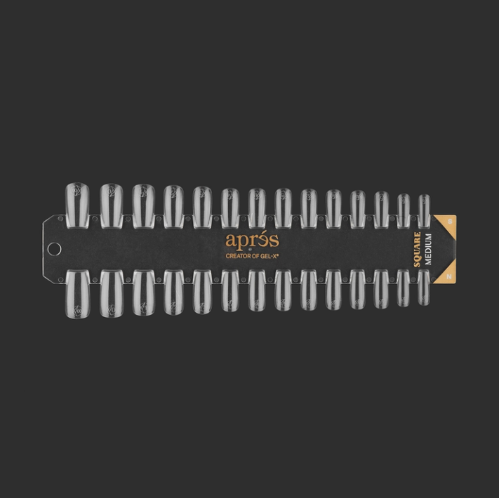 Apres Gel-X Tip black Swatch: Natural/Sculpted Medium Square