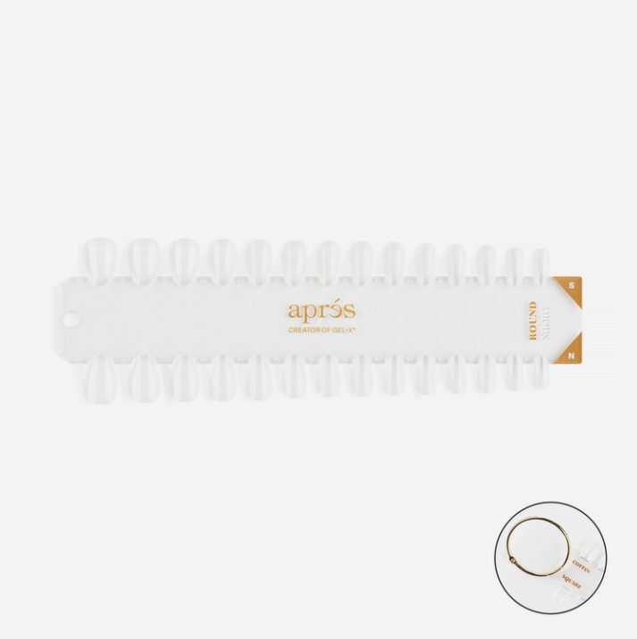 Apres Gel-X Tip Swatch: Natural/Sculpted Short Round