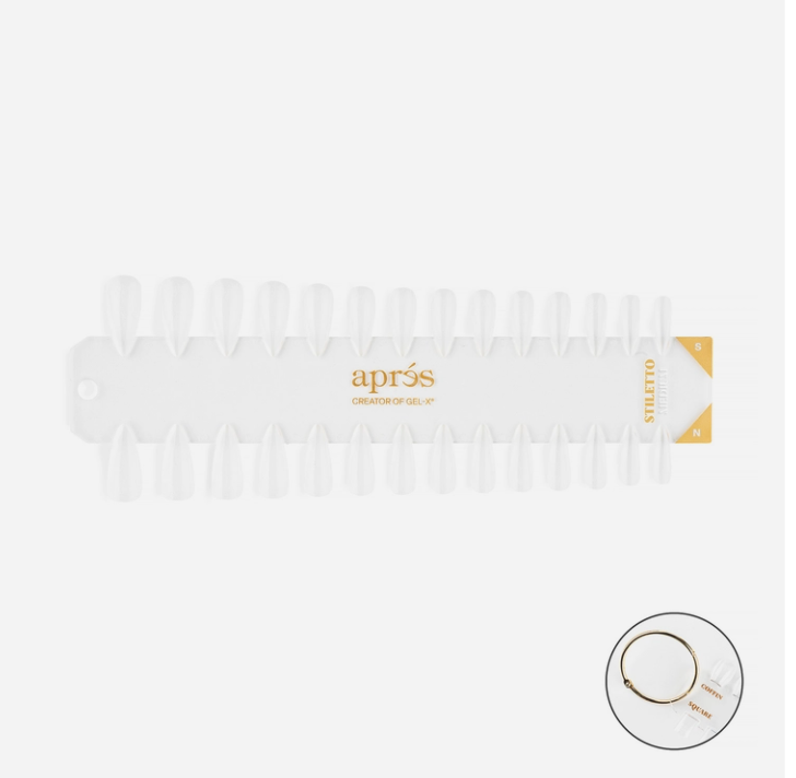 Apres Gel-X Tip Swatch: Natural/Sculpted Medium Stiletto