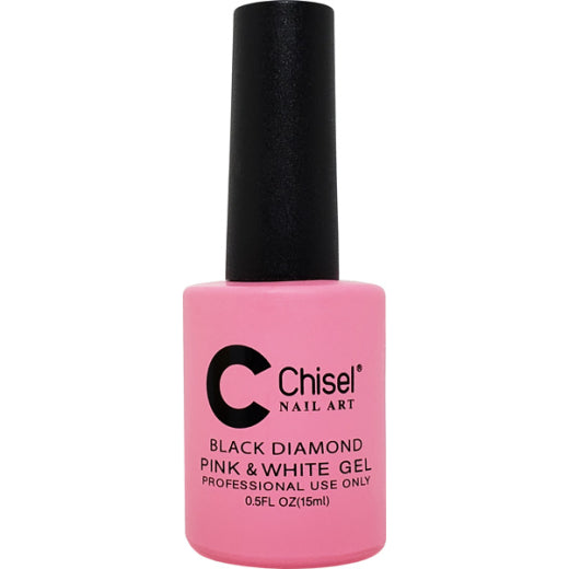 Chisel Black Diamond Pink & White Gel Top Coat