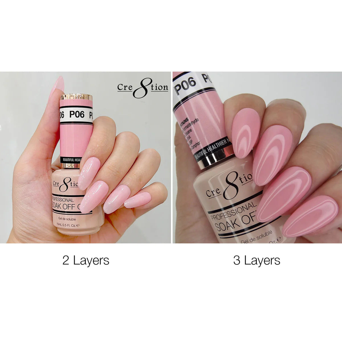 Cre8tion French Gel - P06 It's a Girl Prank layers