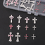 Nail Charms - Pink & Silver Cross example 2