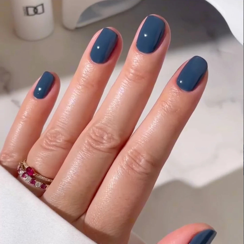 hands wearing DND Gel Polish 460 Deep Mystery