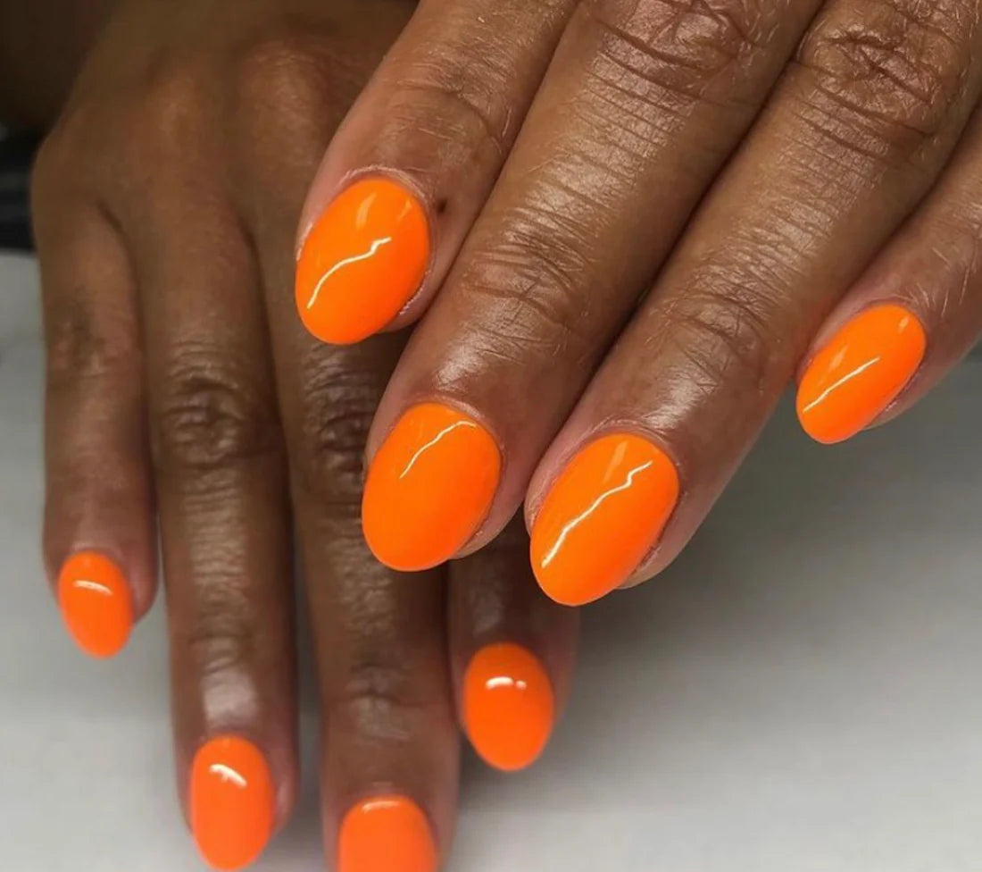 DND Gel Polish - 713 Orange Sherbet Hand