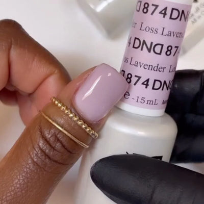 DND Gel Polish - 874 Loss Lavender finger