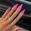finger wearing DND DC Gel - 284 Hibiscus