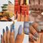 hands wearing DND DC Winter Gel Polish 6pc Bundle - Cozy Hues