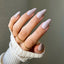 hands wearing DND Diva Gel 151 Castles In Spain