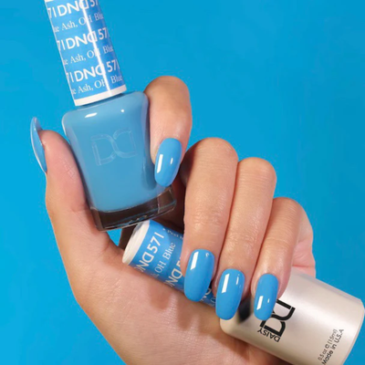 hands wearing DND Gel Polish - 571 Blue Ash, OH