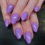 hands wearing DND Gel Polish 573 Lavender Blue