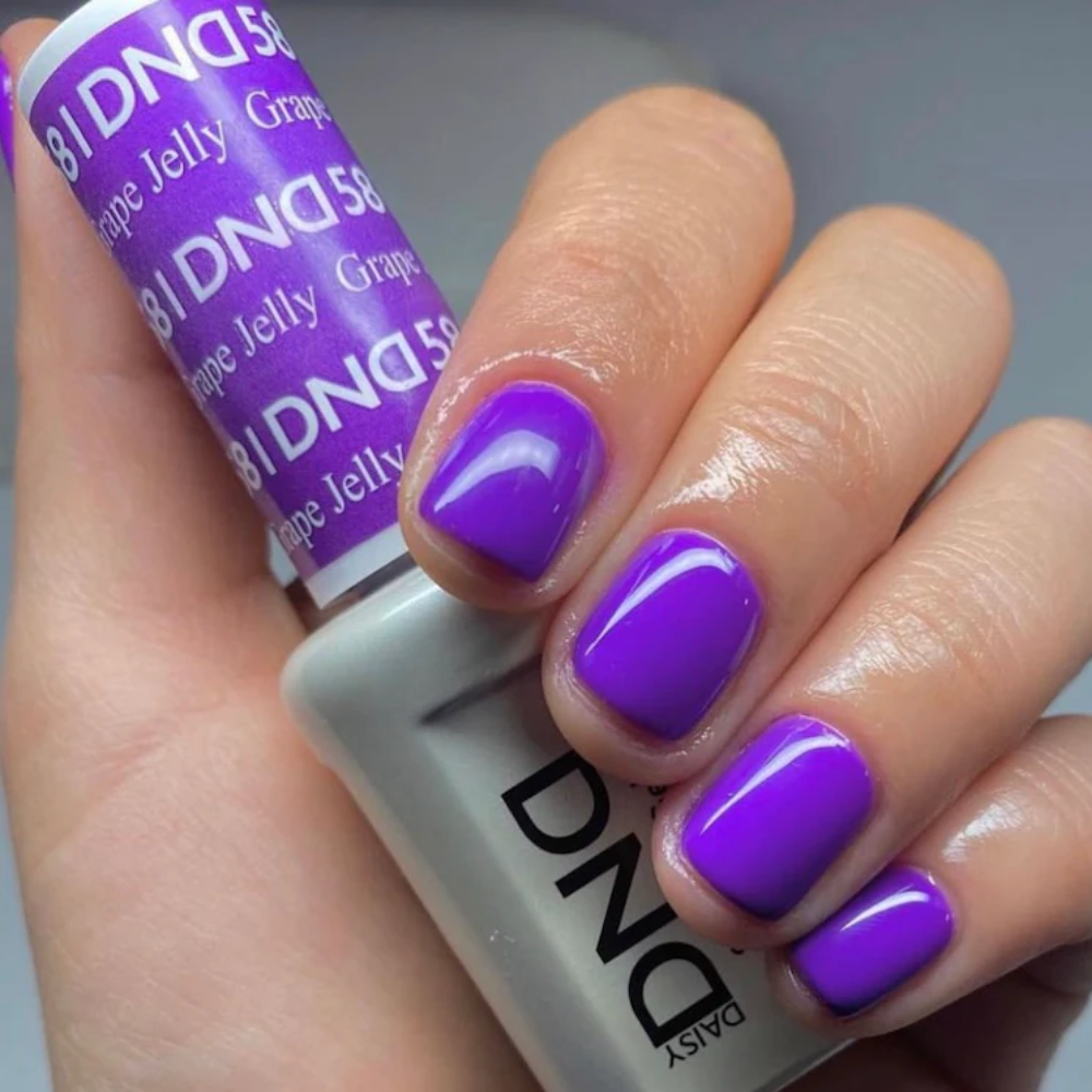 hands wearing DND Gel Polish - 581 Grape Jelly