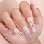 hands wearing iridescent gemstone Ethereal Nail Art Stickers 