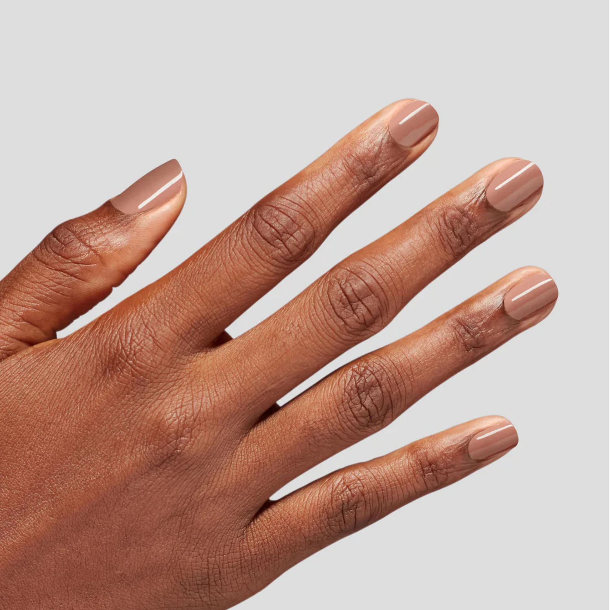 hands wearing OPI Intelli-Gel Duo - F027 Flannel Aerobics