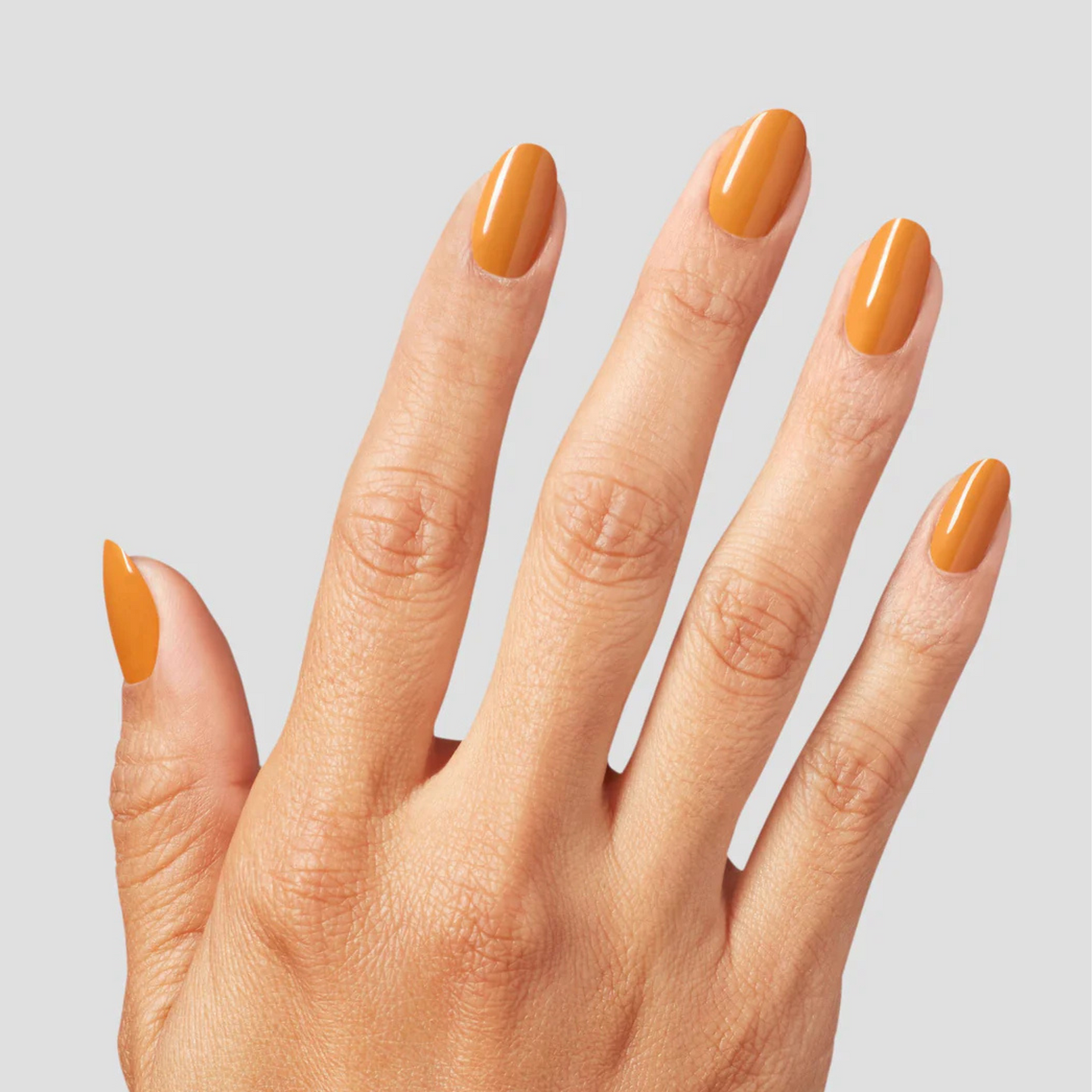 hands wearing OPI Intelli-Gel Duo - F028 Penny Loafer Lane