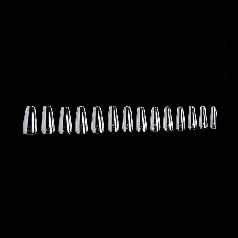 iGel Pro-X Soft Gel Nail Tips 600pc - Natural Medium Coffin tips