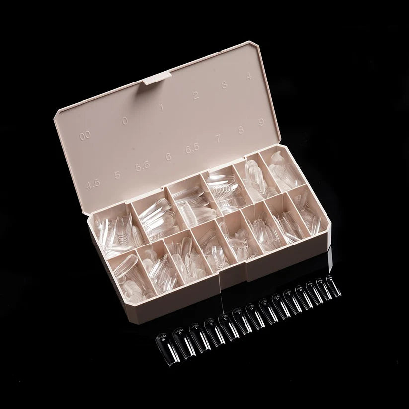 iGel Pro-X Soft Gel Nail Tips 600pc - Natural Long Square open