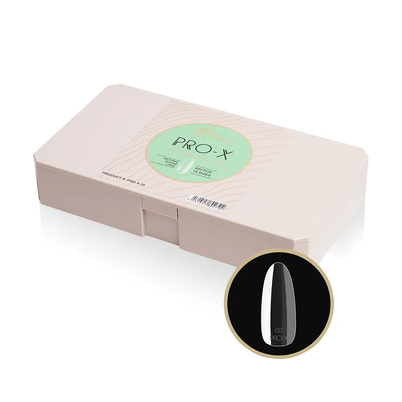 iGel Pro-X Soft Gel Nail Tips 600pc - Natural Long Round