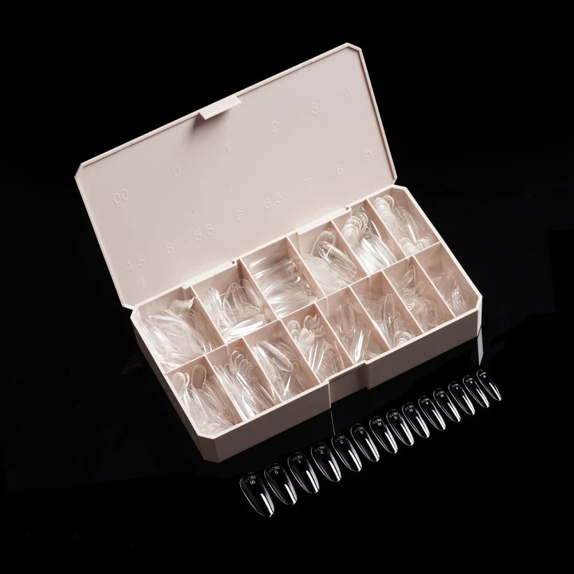 iGel Pro-X Soft Gel Nail Tips 600pc - Natural Long Round open
