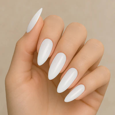 Kiara Sky Gel Builder - Frenchy White hand