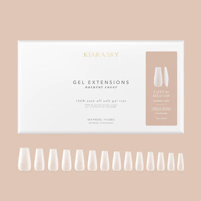 Kiara Sky Natural Gel Extensions - Medium Coffin